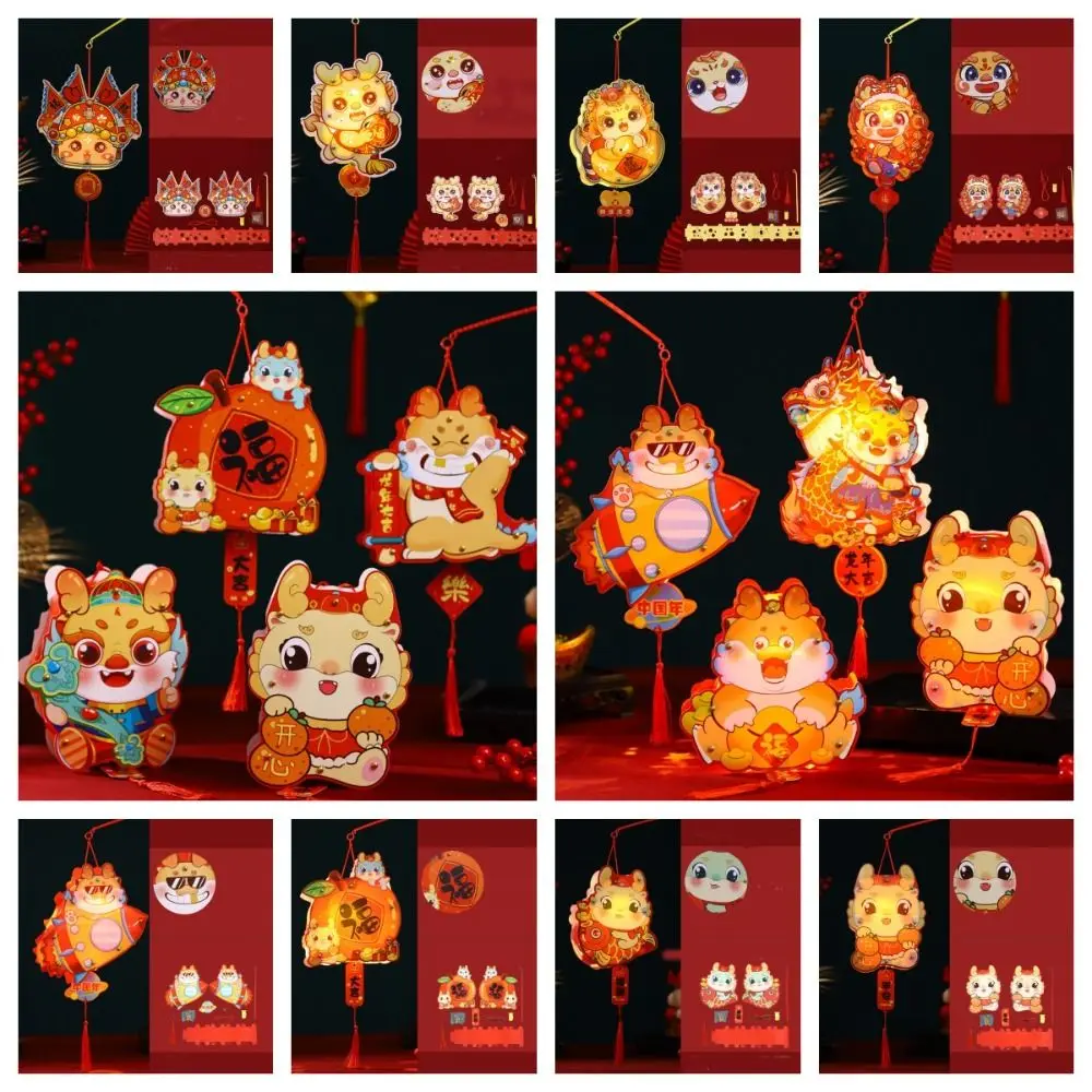 

Handheld New Year Paper Lantern Luminous Handmade Spring Festival Luminous Lanterns Glowing Good Luck Chinese Lantern DIY