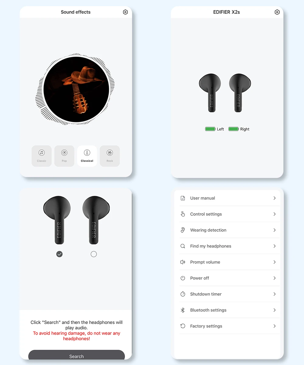 Fones Sem Fio Earbuds, Bluetooth 5.3, Driver
