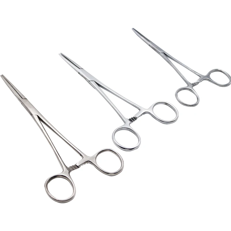 14/16/18cm Stainless Steel Hemostatic Clamp Forceps Straight/Elbow Tips Surgical Forceps Tool Hemostatic Forceps Pliers 5