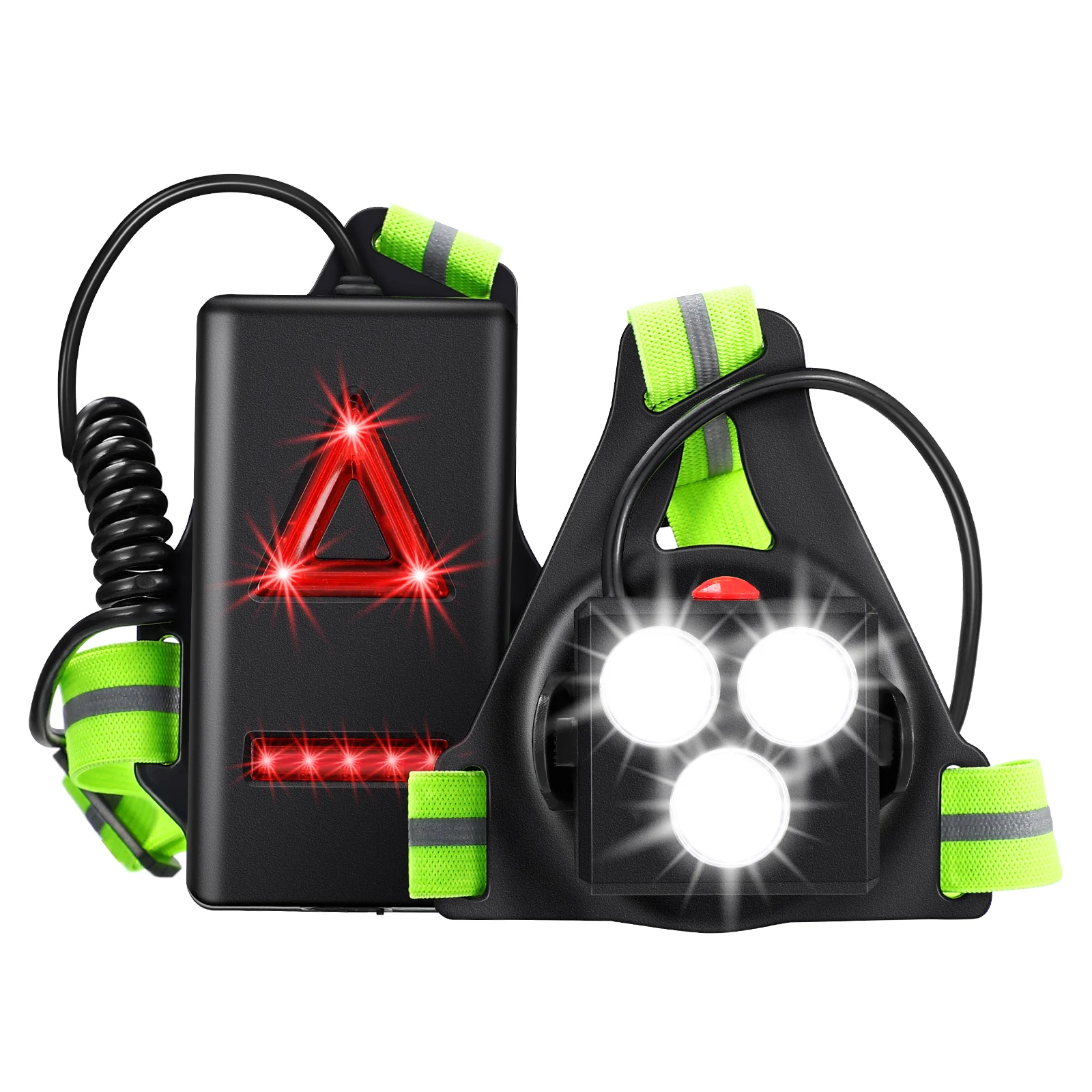 

Clispeed 1pc Chest Running Light Night Safety Cycling Jogging Light Rechargeable Adjustable Beam Reflective Running Gear