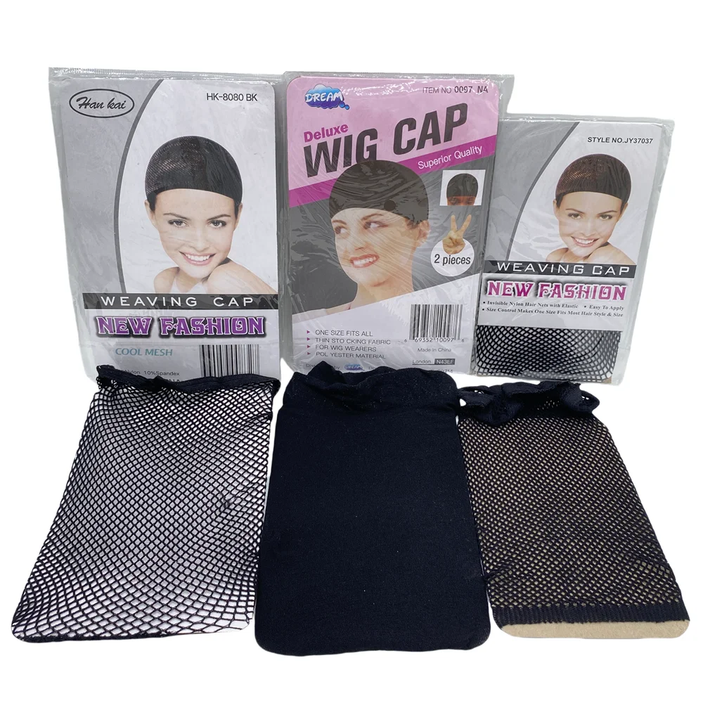 Hair Stocking Cap wig caps 2 Pieces/pack For Wigs Net Bald Cap Nylon Stocking Stretchy