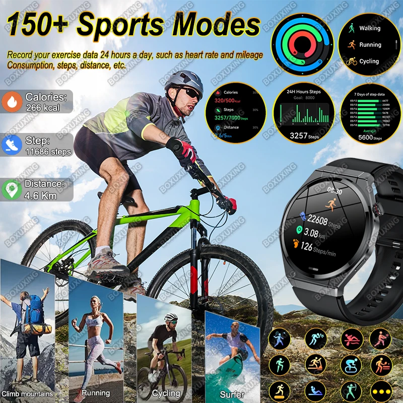 2026 New Ultra Thin Sports Smart Watch Men AMOLED Always Show Time Heart Rate IP68 Waterproof GPS Track BT Call Smartwatch Woman 4