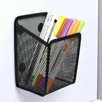 Magnetic Pen Holder Mesh Organizer Box Pencil & Marker Storage Basket for Home Office Supplies 3
