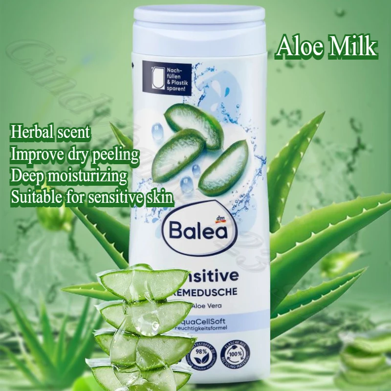 Balea Moisturizing Fragrance Body Wash Honey Coconut Milk Floral Warm and Clean Hydrating Moisturizing Sensitive Skin 300ml