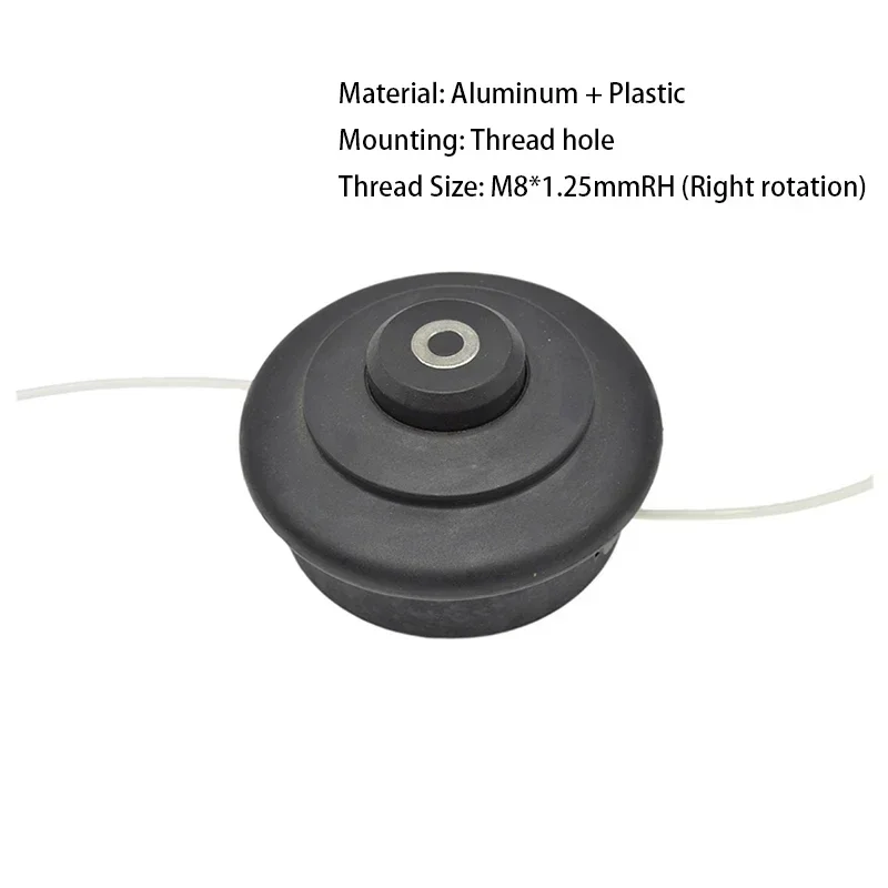 Universal M8 Aluminum Nylon Brush Mower Bump Spool Grass Trimmer 2 Lines Cutter Head Thread Line String Saw Grass Brush Mower grass trimmer head aluminum trimmer head