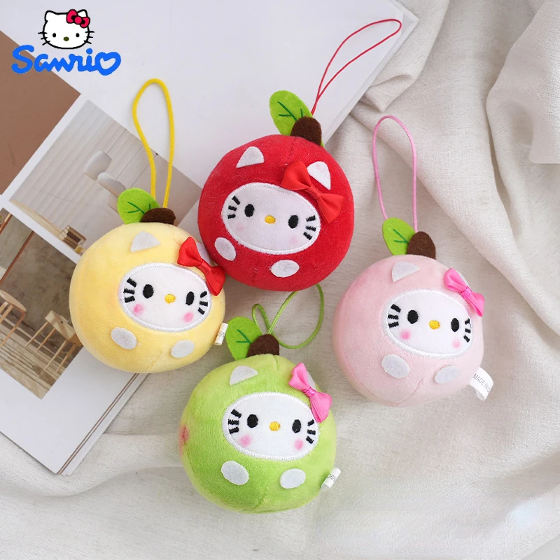 SanrioPlushPendantSeriesHelloKittyTurnedIntoARoundBallApple
