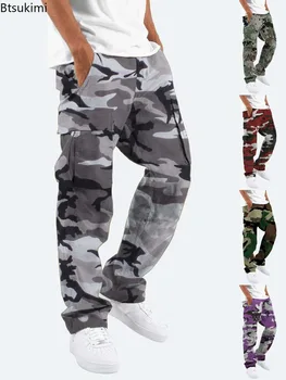 Pantaloni Cargo Mimetici da Uomo 2026, Trendy con Inserti e Multitasche, per Allenamento Outdoor, Casual, Jogger e Tuta Sportiva