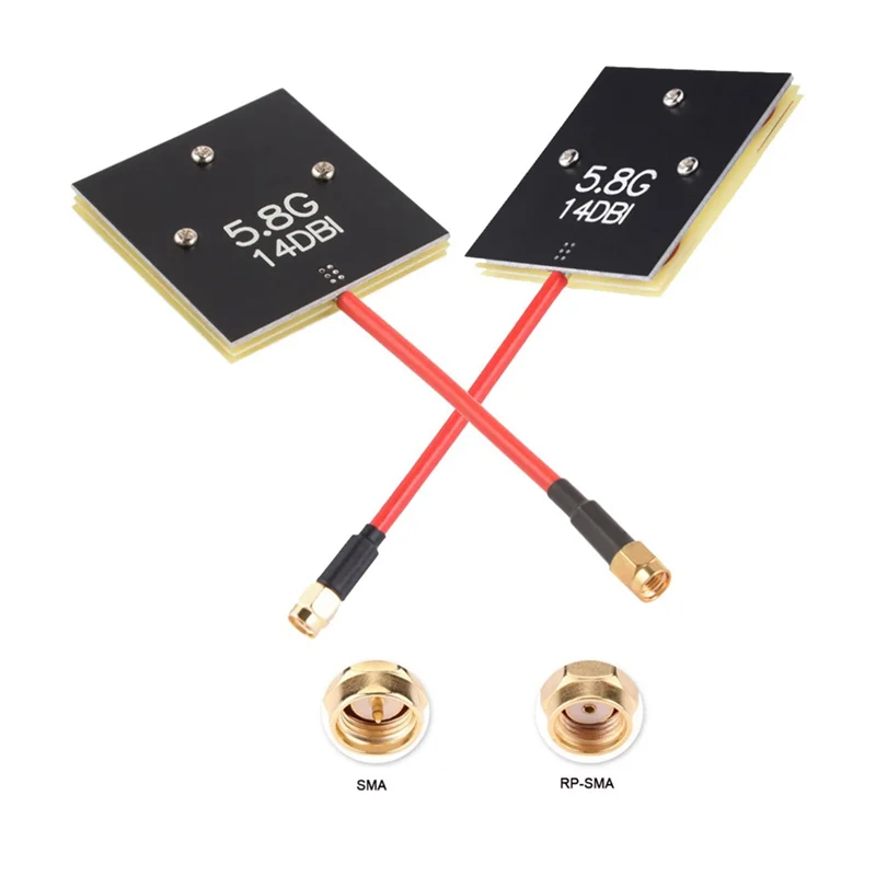 FPV 5.8G 14Dbi High Gain Panel Antenna For Phantom/Transmitter RC832 RC805 Receiver QAV250 F450 Quadcopter (RP-SMA) Durable