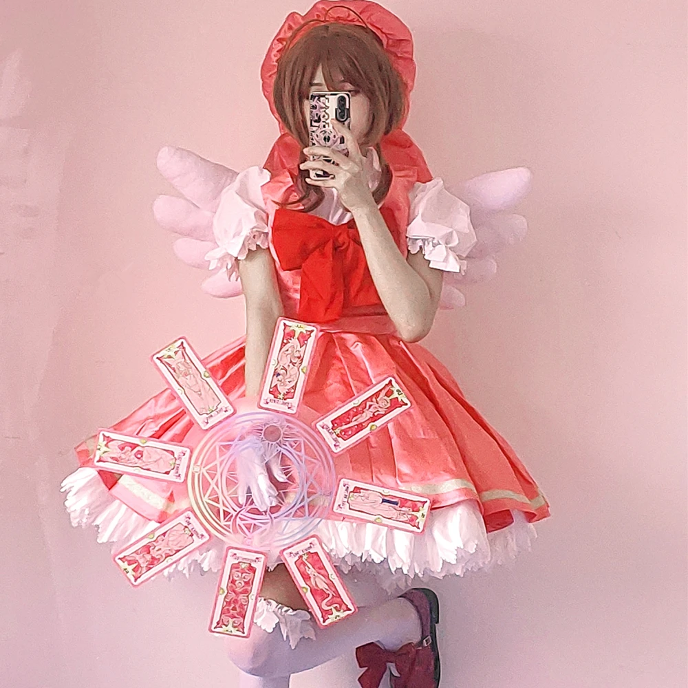 Anime Card Captor Kinomoto Sakura Magic Circle Turntable Tarot Clow Card Cosplay Toy Prop Accessories
