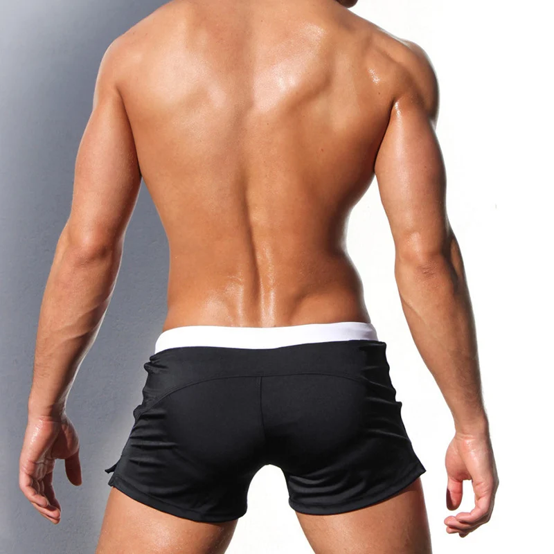 Men Swim Trunks with Zipper Pocket Mesh Liner Quick Dry Stretchy