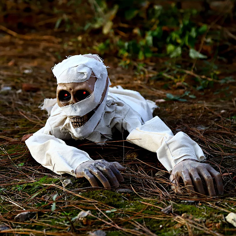 

Halloween Decoration Mummy Creeping Ghost Festival Zombie Voice Control Ghost Halloween Electric Toys