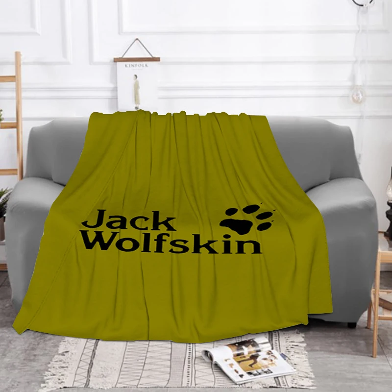 JACK WOLFSKIN Blanket Microfiber Bedding Plush Furry Bed Blankets and Bedspreads Plaid on the Sofa Bedspread Throw Knee Throws 2