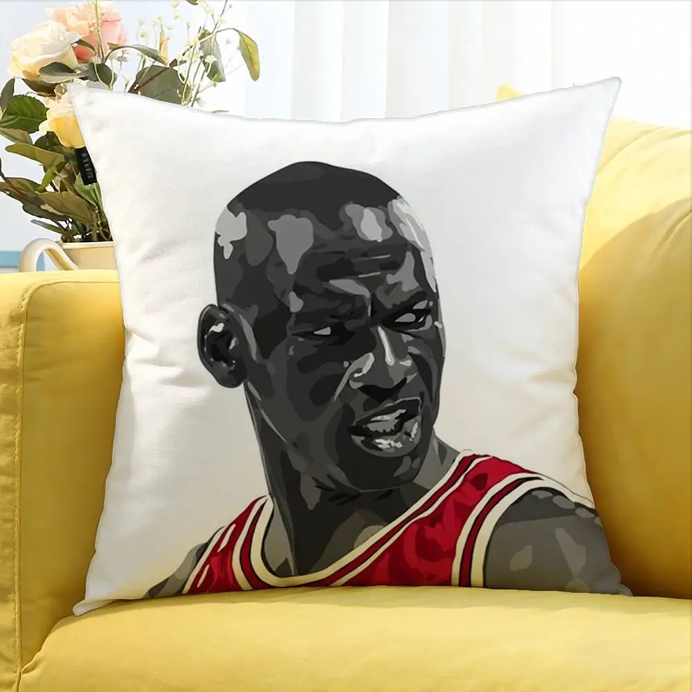 Basketball Michael J-Jordan World, quadratischer Kissenbezug in verschiedenen Größen für Auto, Zuhause, Schlafzimmer, Dekoration – Detail 11