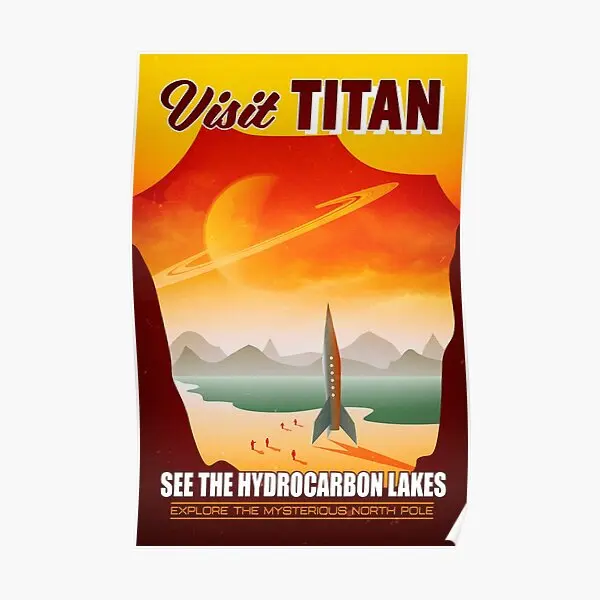 

Винтажный постер «Космические Озеры Титанов», комнатная роспись, художественное оформление, Декор, принт без рамки