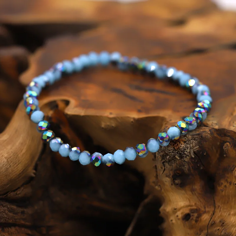 3-teiliges, mehrfarbiges Kristallarmband, trendiger Damenschmuck, Großhandel, Perlenarmband, Geschenkidee für Frauen, Accessoire-Armband. – Detail 2