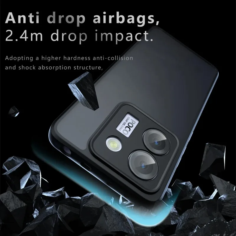 Enhanced Frosted TPU PC Phone Case - Shockproof Armor Acrylic Matte Hard Bumper
