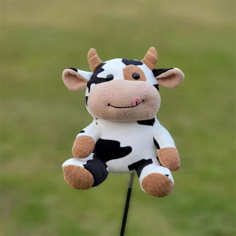 New Cow Animal Golf Headcover for Driver,Fairway Hybrid for Men and Wmen's Golfer Mascot Novelty Cute Gifts 6