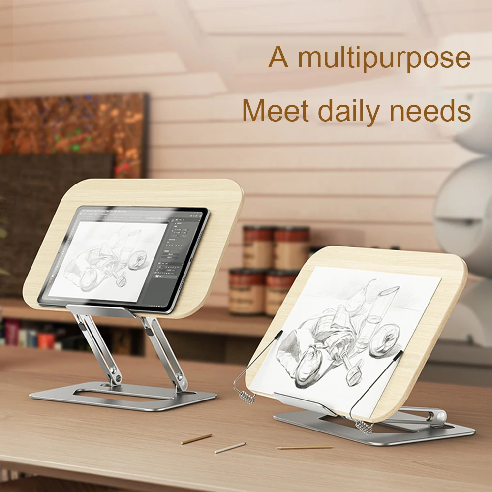 OUTMIX-Support de lecture en bois transparent, support de tablette de  levage multifonctionnel en acrylique, support d'invite pour ordinateur  portable, étagère de rangement de bureau - AliExpress