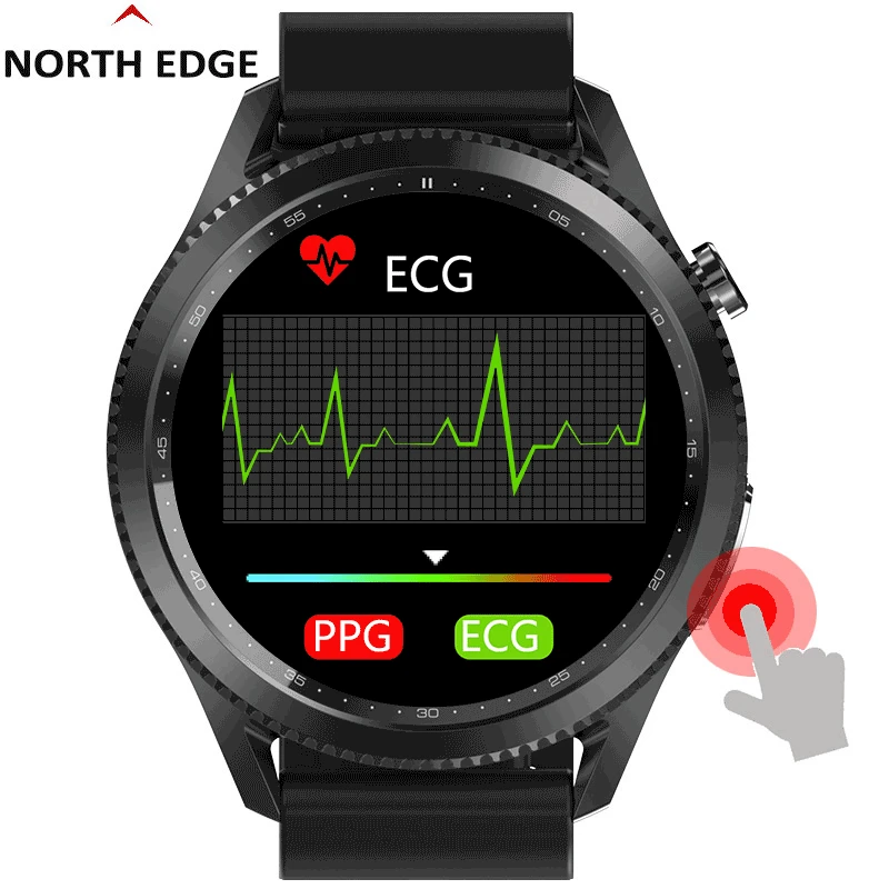 

NORTH EDGE fashion watch Body temperature ECG Incoming call Smart watch E102