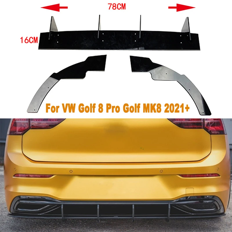 Paraurti Posteriore Diffusore Per Labbra Spoiler Splitter Protector Car Styling Accessorio Per Auto Decorazione Guard Per Vw Golf 8 Pro Golf Mk8 2021 