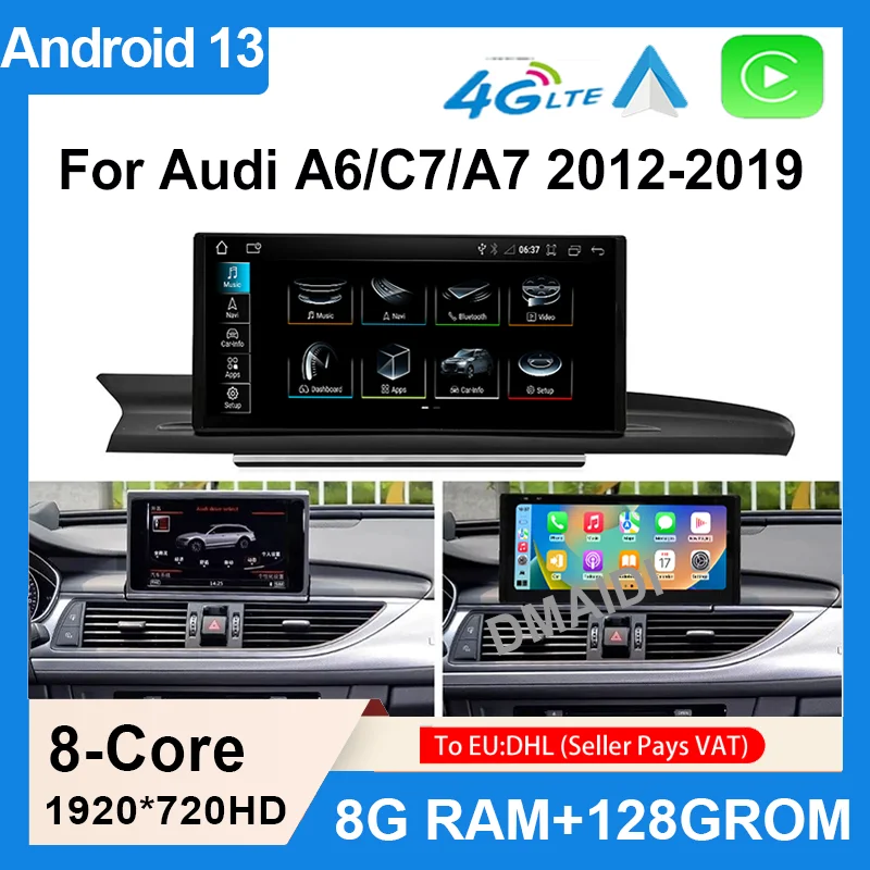 

Android13 10.25/12.5" Carplay AUTO For AUDI A6 A7 C7 2012-2018 Factory Price 128G Car Video Players GPS Navigation Smart Screen