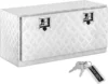 36 Inch Heavy Duty Aluminum Bar Tread Tool Underbody Box, Waterproof Square Truck Storage Organizer Chest for Pick Up Tru 1