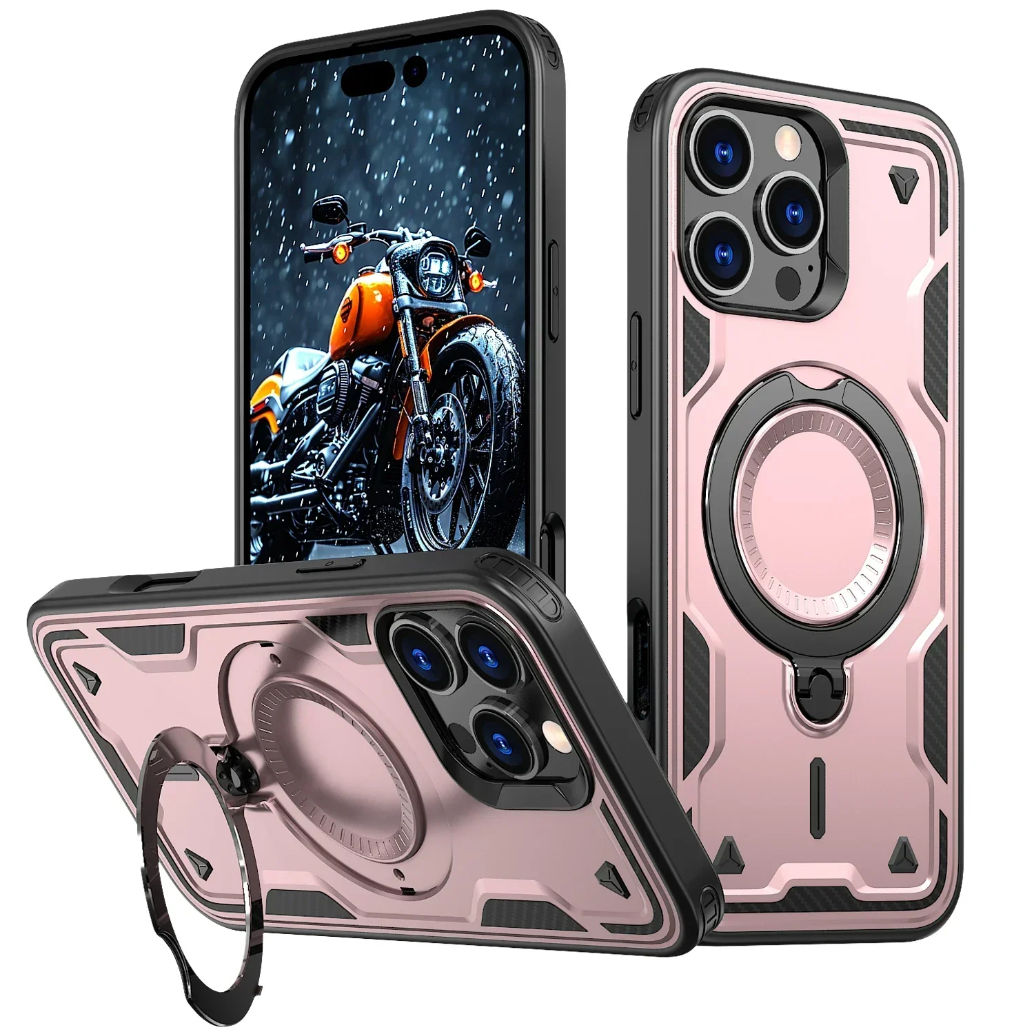 Magnetic Rotatable Stand Protection Case with Kickstand Cover and MagSafe Upgrade