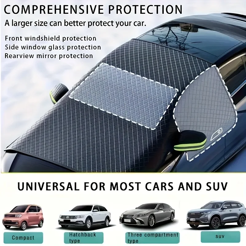 Premium Oxford Fabric Car Windshield Snow and Sun Protector