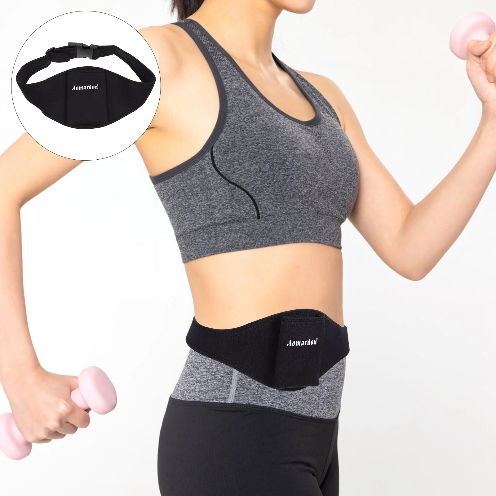 

Skip Wheat Bag Mic Waist Belt Wireless Microphones Portable Carrying Holder Synthetic Rubber Pouch for Gym Private Education