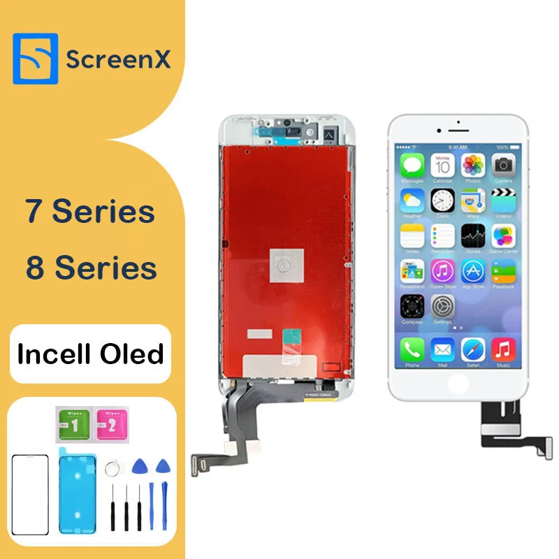 LCD Display Screen For Iphone 7 8 Series Mobile Phone Full Assembly With Repair Tools