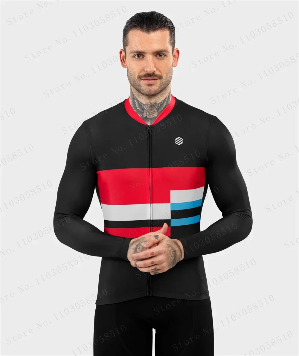 Men's long sleeve cycling jersey Anti-UV Sweatshirt Cycling Suit Autumn Quick-Dry Racing Uniform