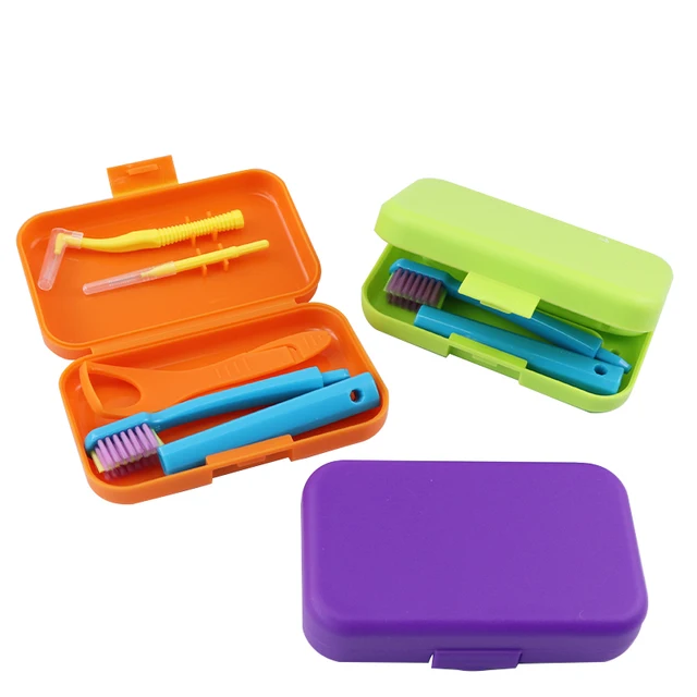 Dental Cleaning Care Kits Oral Care Brush Orthodontic Kits Tongue Scraper Interdental Brush Travel Portable Case Clean Hygiene 1