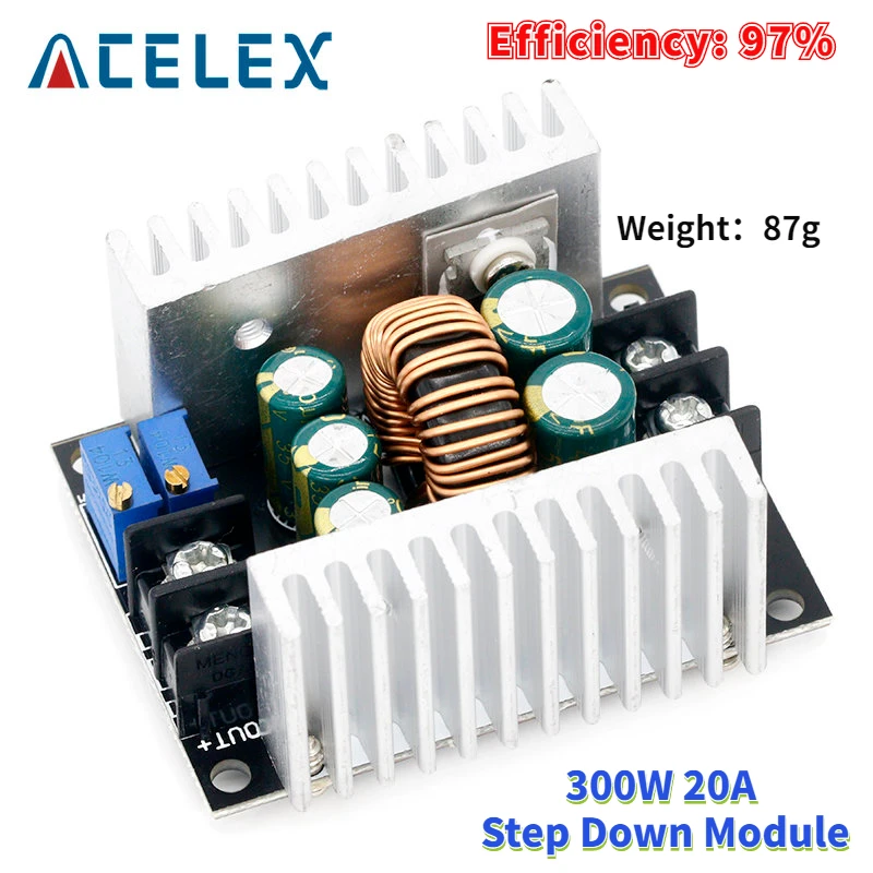 300W 20A Dc-Dc Convertitore Buck Modulo Step-Down Corrente Costante Led Driver Power Step Down Modulo Di Tensione Condensatore Elettrolitico