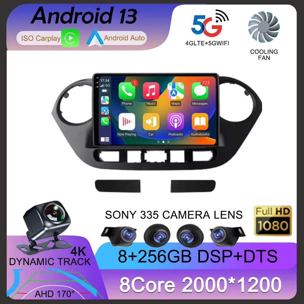 

Мультимедийный видеоплеер для Hyundai Grand I10 2013-2016, Android 13, Wi-Fi + 4G, GPS-навигация, Carplay