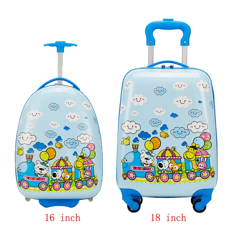 thumbnail image 1 of Maleta con ruedas de dibujos animados para niños, bolsa de equipaje con ruedas, carrito de viaje, regalo para niñas y niños, equipaje rodante, 16 ", 18 pulgadas, 1 of 4