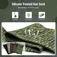 5pcs Handgun Socks, 16in Silicone Treated Knit Gun Socks, Breathable Moisture Gun Sock for Pistol Handgun 2