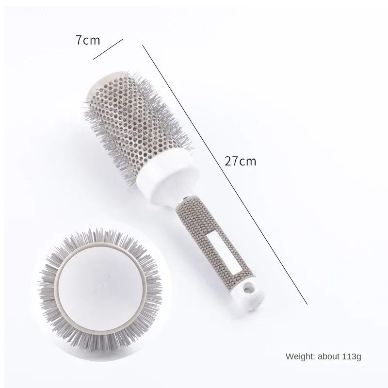 Description Picture 5 of itemProfessional 5 Size Hair Brush Comb Hairbrush High Temperature Resistant Ceramic Iron Round Comb Hair Styling Tool