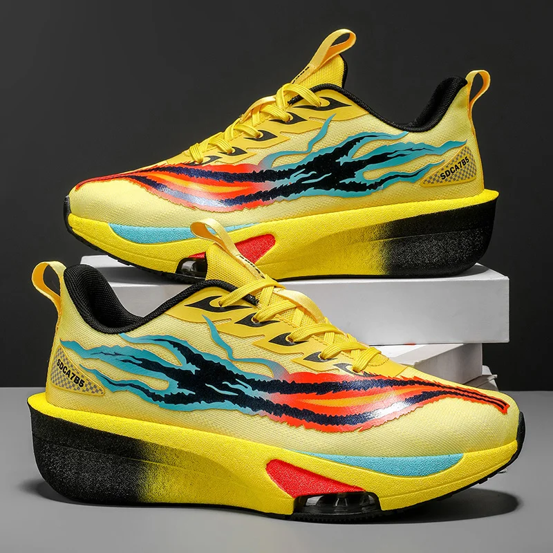 Men's Athletic Running Shoes - Lightweight Cushioning, Non-Slip Sole, Breathable Sneakers, Comfortable Lining, Suitable for Gym, Jogging, Casual Wear - Versatile for All Seasons, Stylish Design, Stable Lace-Up Closure.