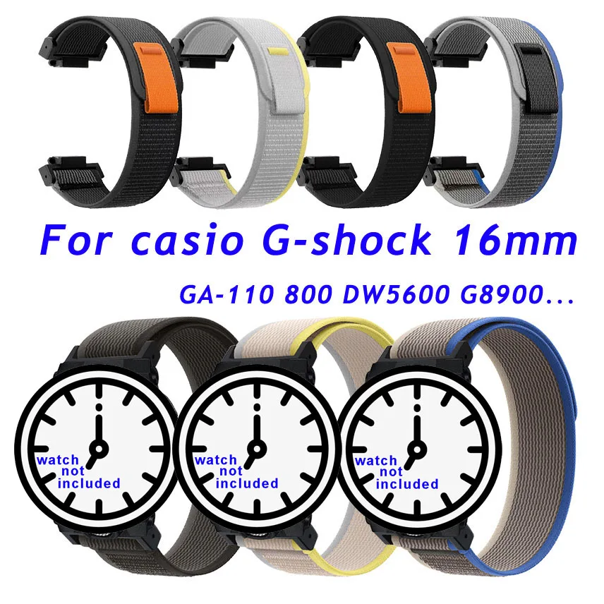 Cinturino Per Orologio Per Casio G-Shock Ga-110 700 Gd100 Dw5600 G-5600 Gw-M5610 Gls-8900 Cinturino 16Mm Cinturino Sportivo In Nylon Con Cinturino