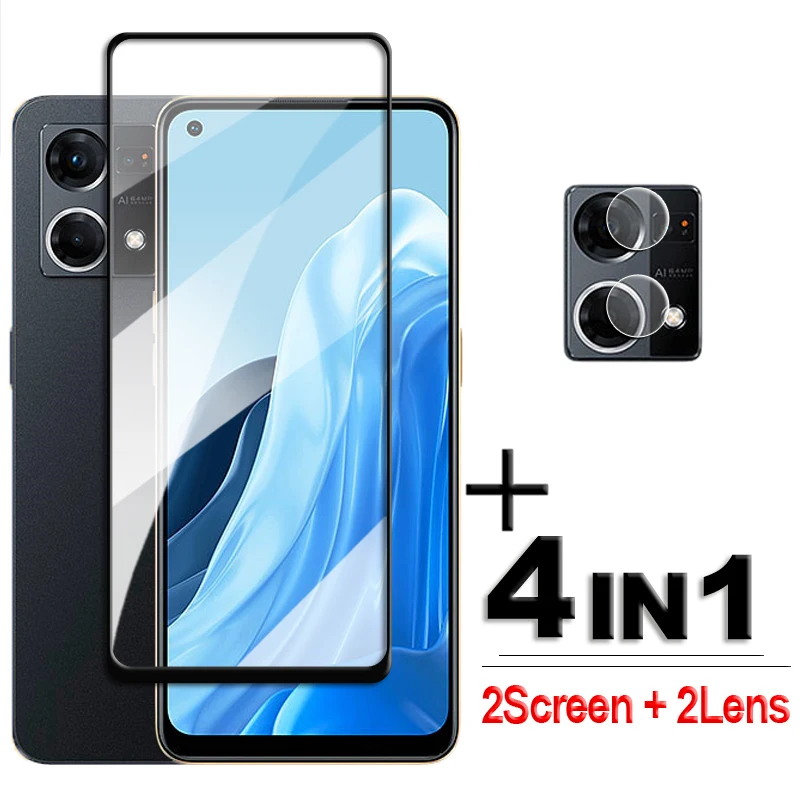 4in1 2.5D Tempered Glass For OPPO F21 Pro Glass OPPO F21 Pro Screen Protector For OPPO F21 Pro 4G 5G Camera Lens Film 6.43 inch for oppo a72 4g camera lens film