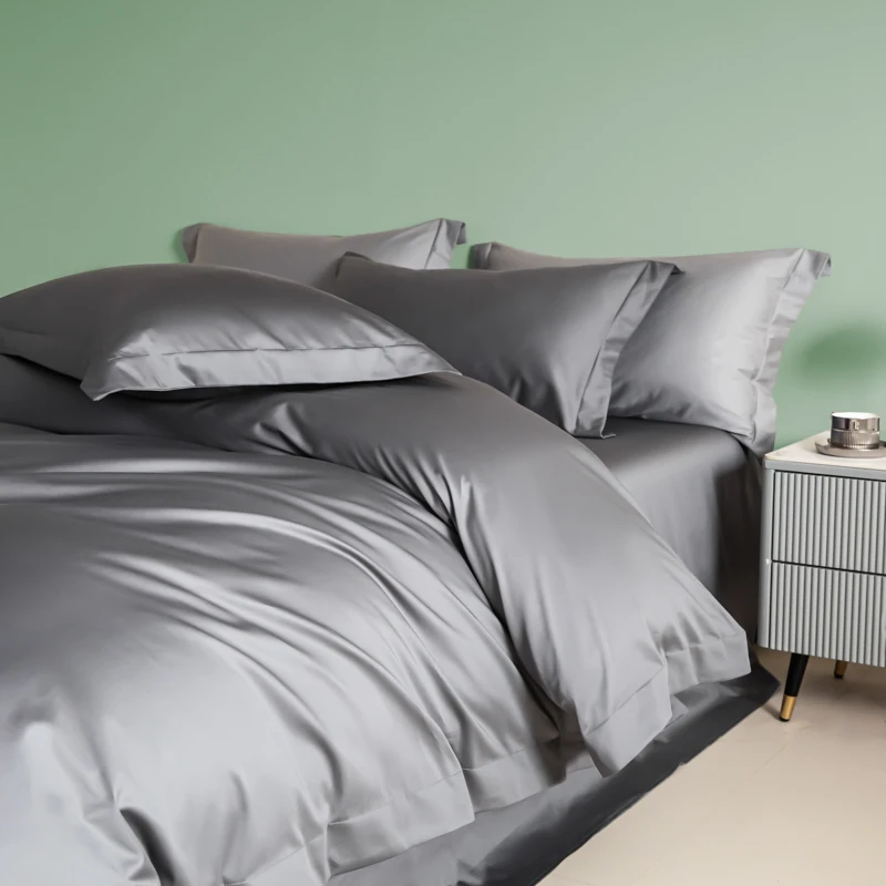 Copripiumino in cotone Pima Premium 2025 210x230 cm Doppio Dimensioni 1200TC Morbido 4