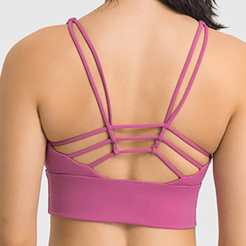 

Women Butter Soft SkinfriendlyTop Shirt Gym Bra Crisscross Training Fitness Sport Bras Butter Soft Skinfriendly