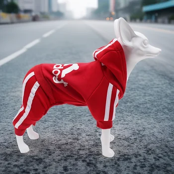 Adidog Sports Dog Jumpsuit – Spring Apparel for Small Dogs, Chihuahua, Terrier & Beagle 1