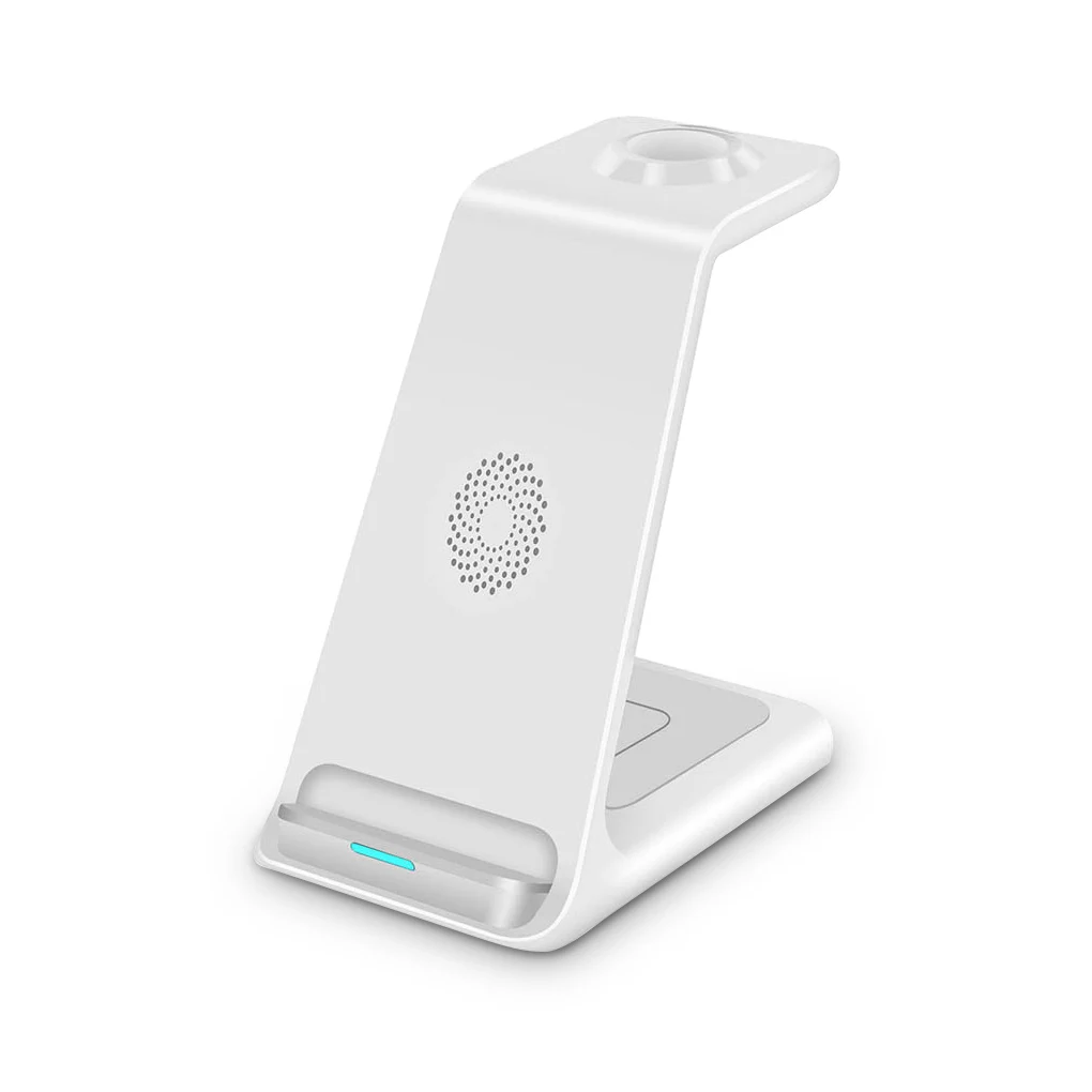 

Беспроводная зарядная станция 3 в 1, настольная портативная зарядная док-станция для умных часов, Черная