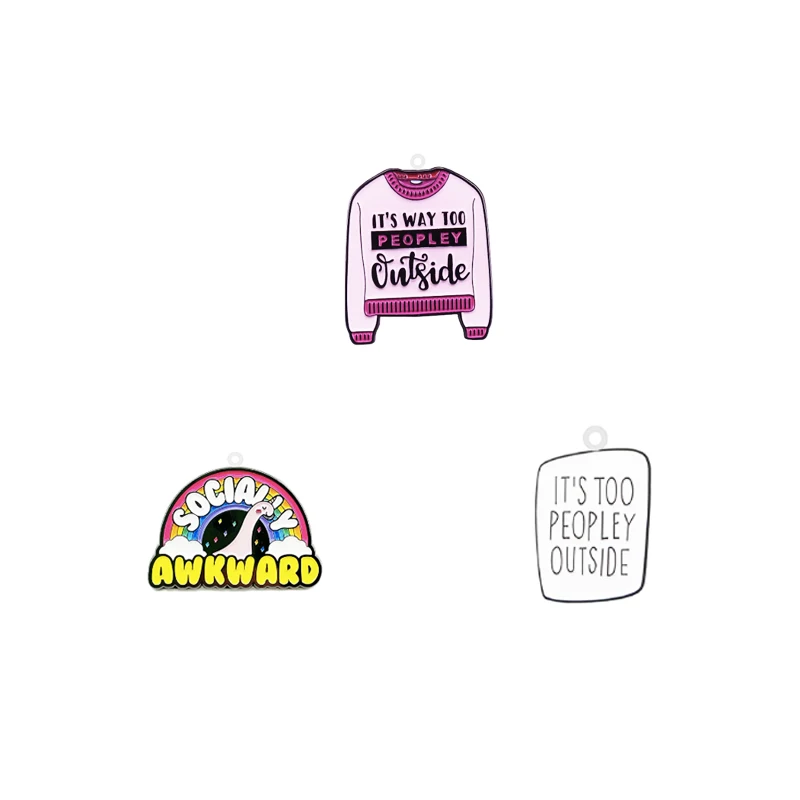 

10PCS Rainbow Cartoon Anime Acrylic Charm Pendants Kawaii Awkward Social Makings Charms For Earrings Bracelets Jewelry Animation