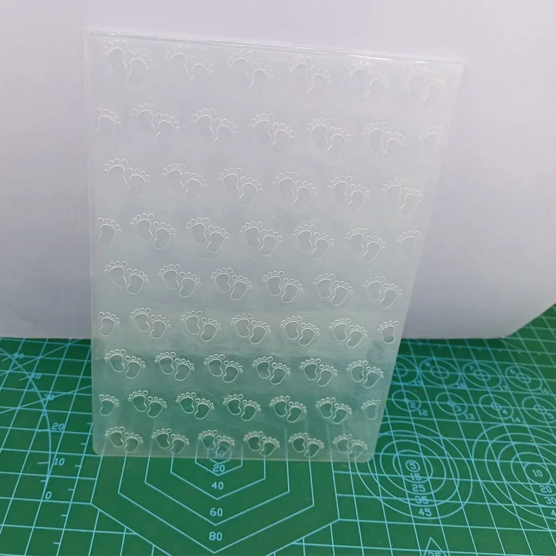 Plastic Embossing Folder Embossing Folder Baby Toe Background Plastic Template Craft Card Making