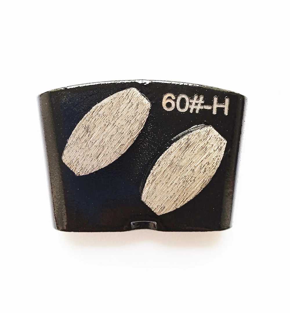 

12pcs Diamond Grinding Disc Wheel 2 Irregular Shape Sintered Segment Metal Block For Epoxy Solidified Concrete Floor