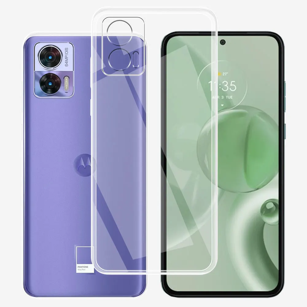 Clear Silicone Soft TPU Cover for Motorola Edge 30 Neo - Transparent Protective Case