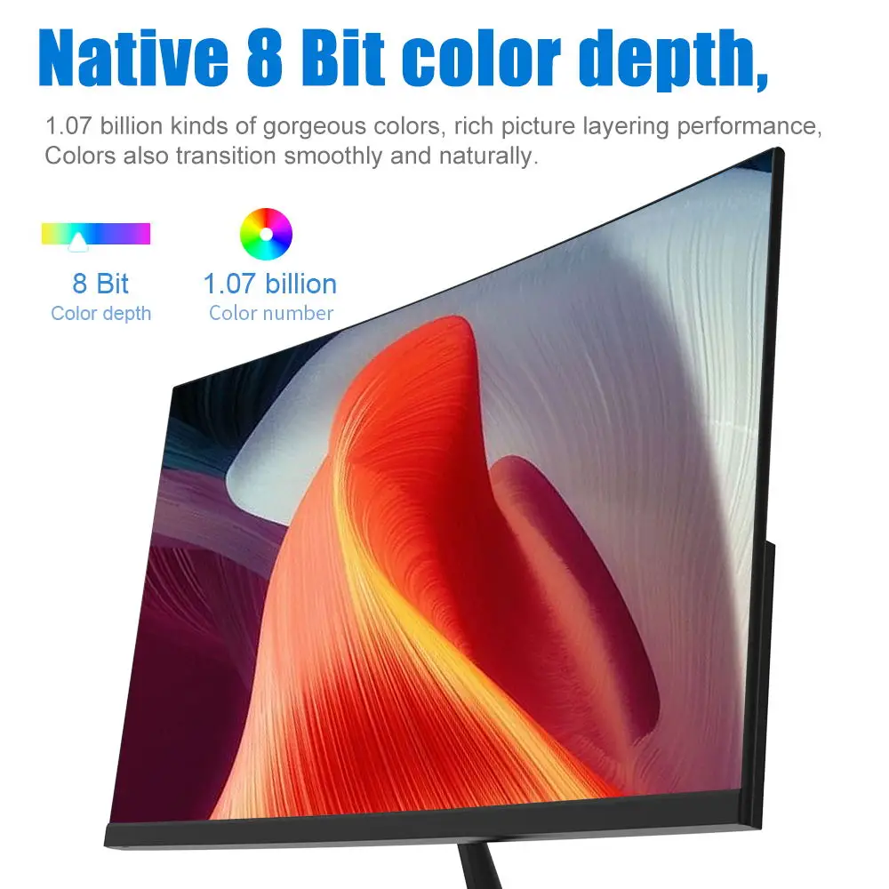 JSHIX 21.5 ġ ƮƮ ǻ , FHD 75Hz 1920x1080, ̹ ǽ Ŀ ÷ ȭ, VGA HDMI ȣȯ ũž PC
