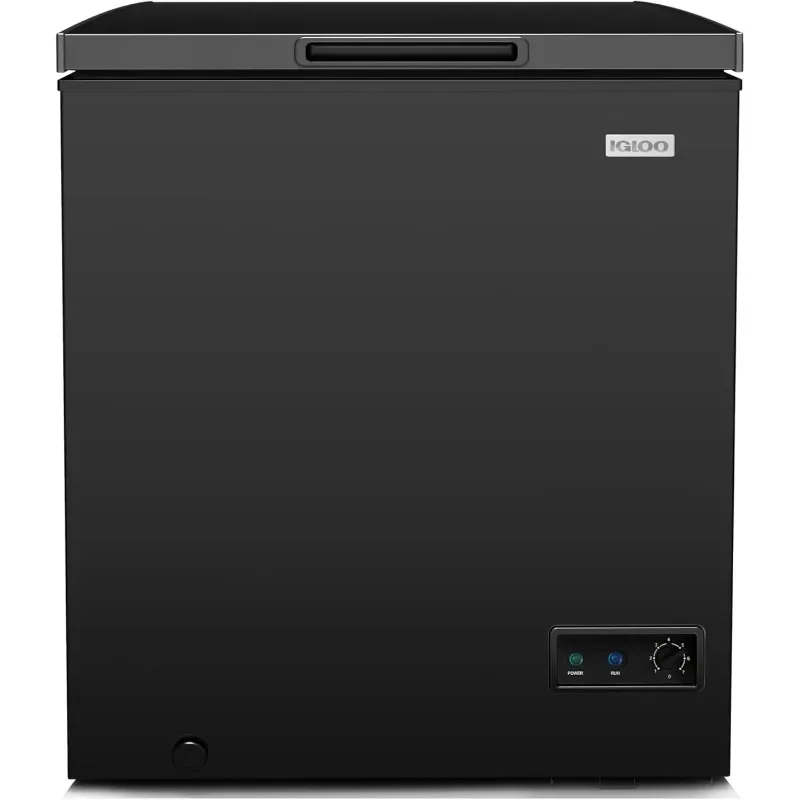 Igloo 5.0 Cu. Ft. Chest Freezer With Removable Basket, Free-Standing Door Temperature Ranges From-10&deg; to 10&deg; F